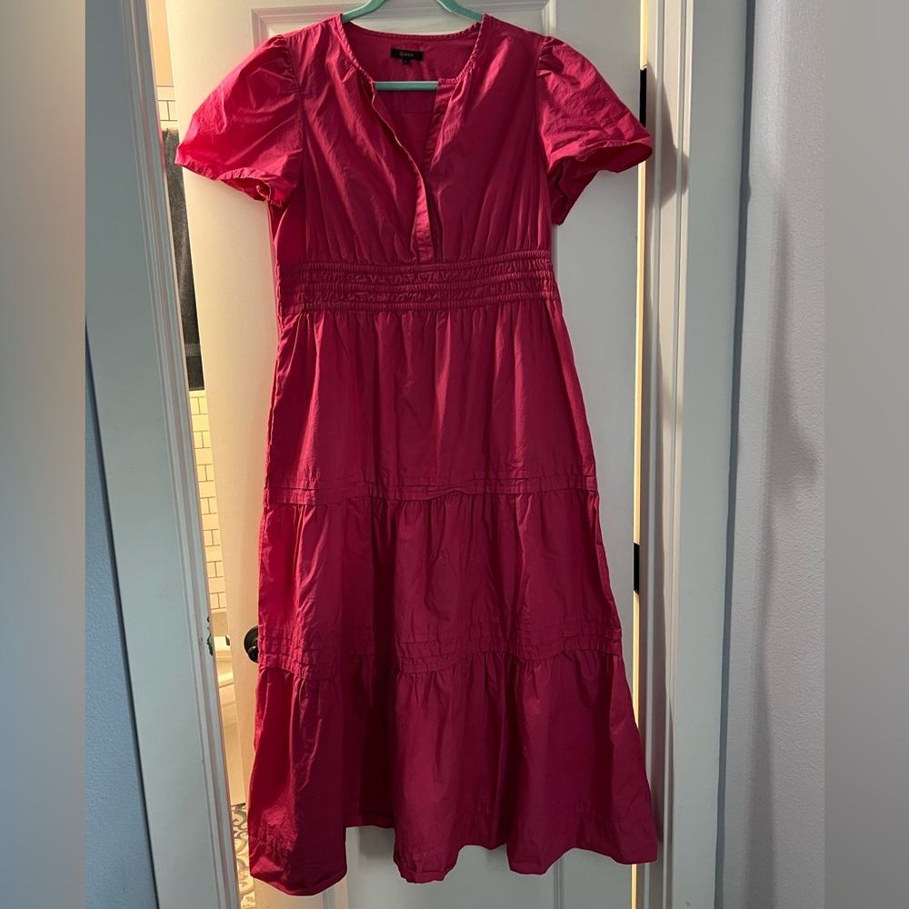 Quince cotton tiered maxi dress